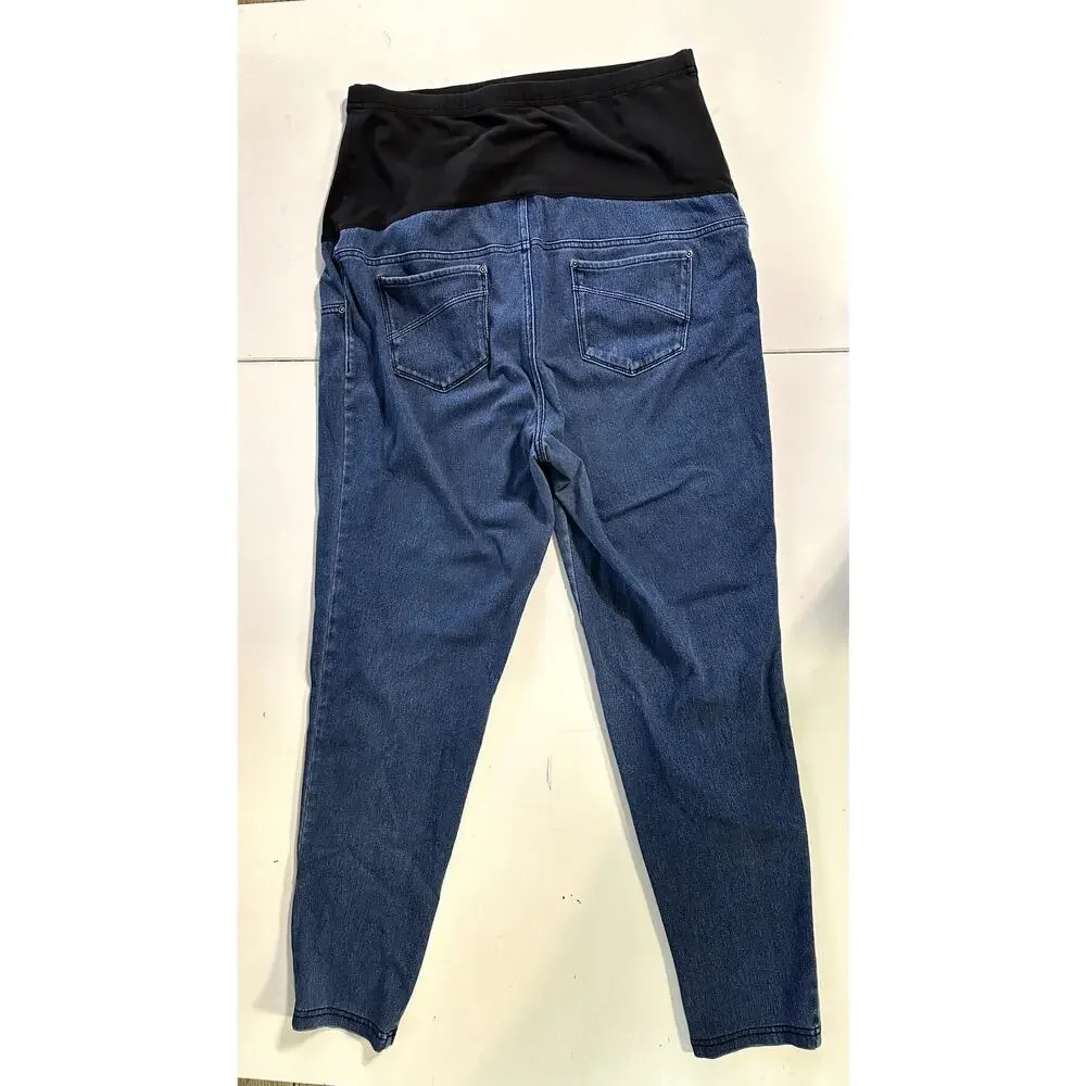Maternity Jeans with Black Stretch Panel - L - Picture 2 of 5